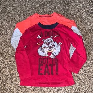 Two boys long sleeve shirts.